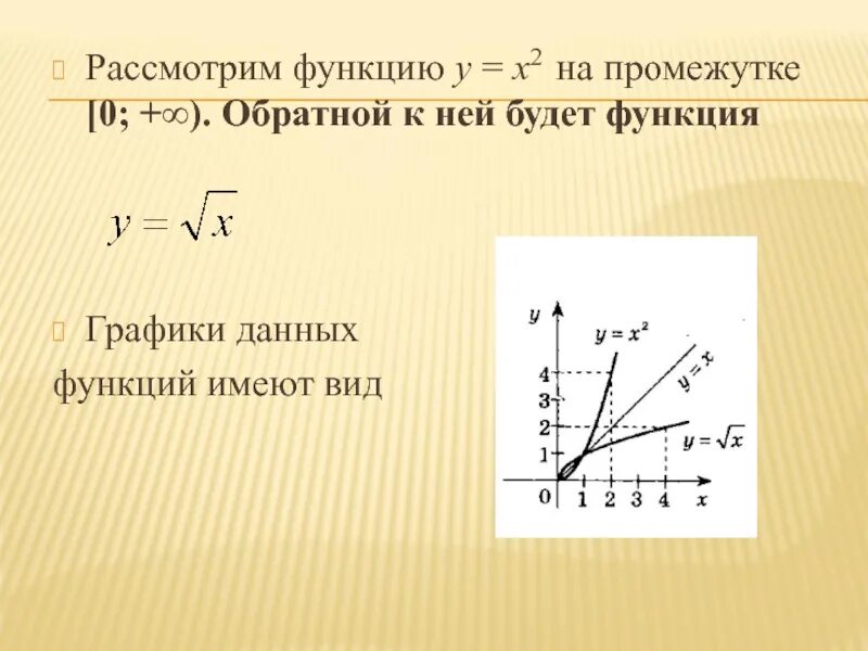 Функция имеющая. Обратная функция на промежутке. Обратная функция 10 класс. Обратная функция презентация. Рассмотрим функцию.