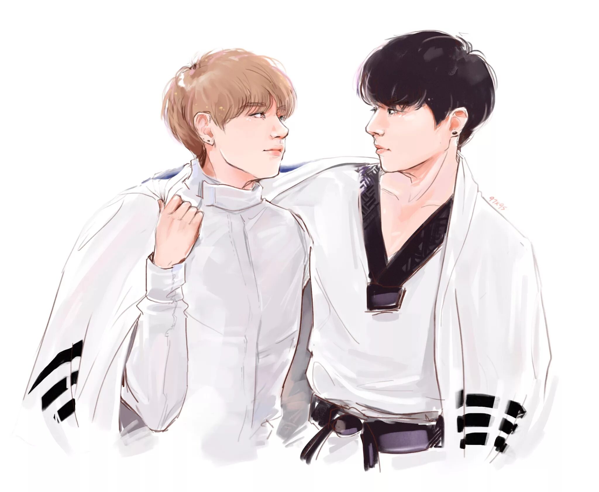 Вигуки БТС арт. BTS Vkook Art. Таекоок Вигуки. Плененный принц taekook. Фф вигуки сладкие