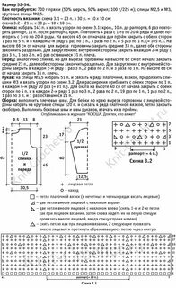 Схема вязания спицами 56 размер