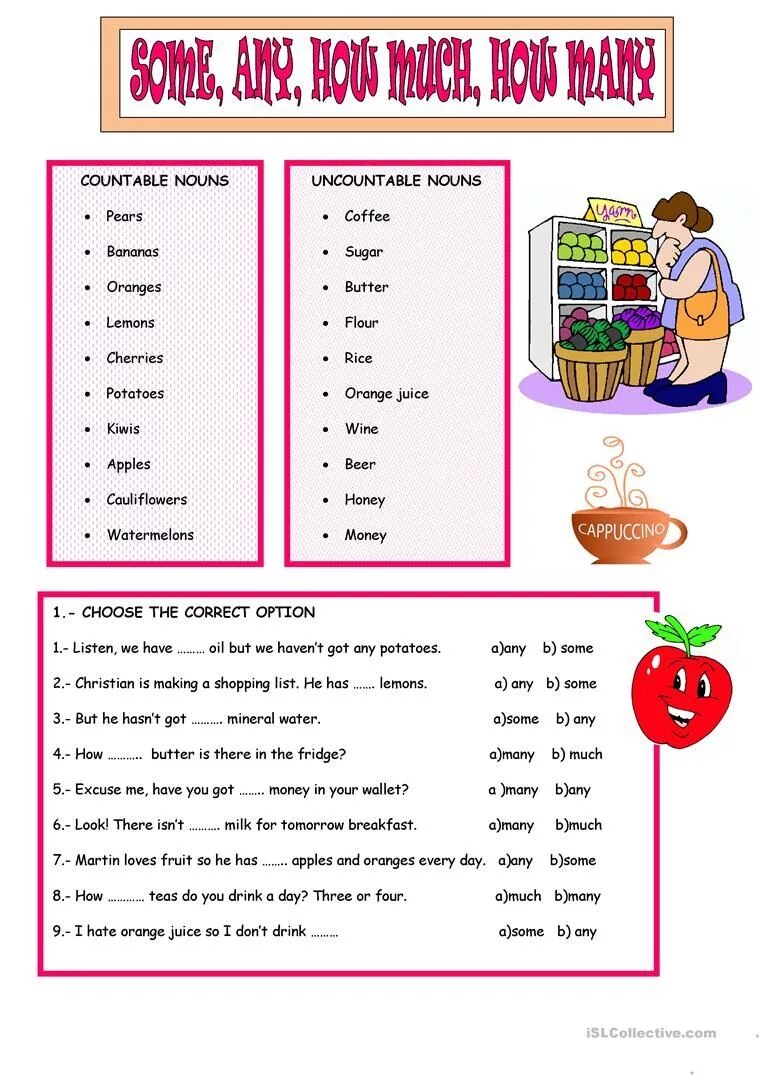 Some any much many упражнения 6 класс. Countable and uncountable Nouns задания. Much many упражнения Worksheets. Английский food some any much msnyworksheet. Задание countable uncountable.