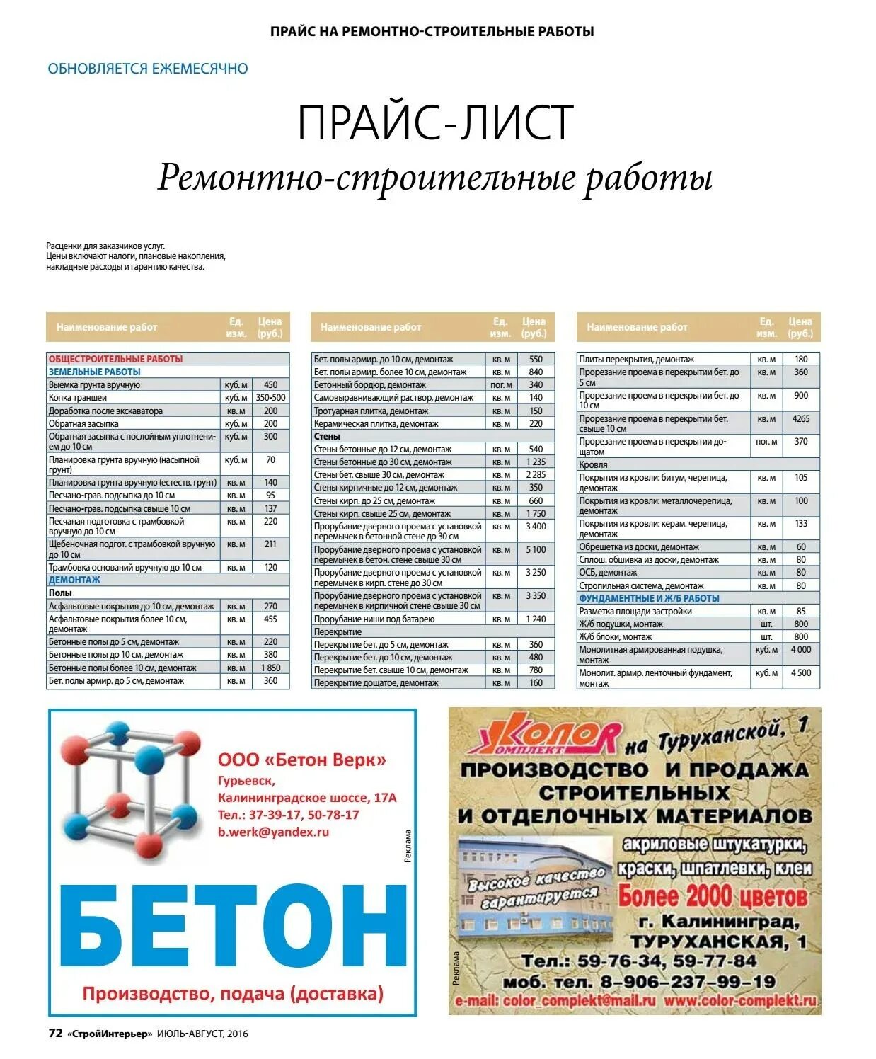 Строительный прайс калининград 2024. Прейскурант строительных работ. Прайс на строительные работы. Красногорск 62 онкологическая больница прейскурант платных услуг. Строительный прайс калининград 2024.