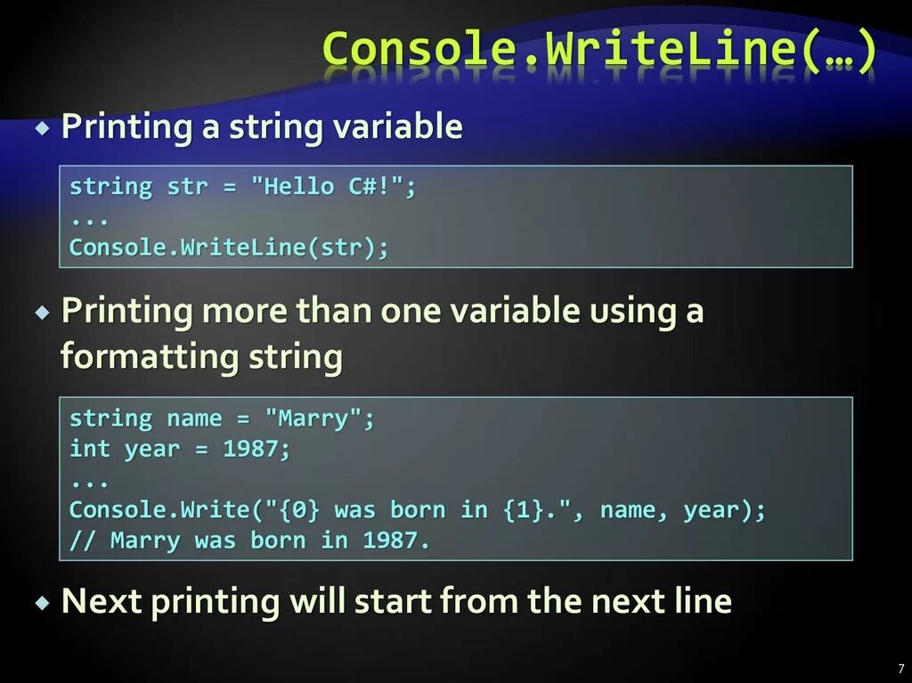 Метод console writeline. Console.writeline. console write c#. c++ console.writeline.