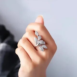 Кольцо с листиками