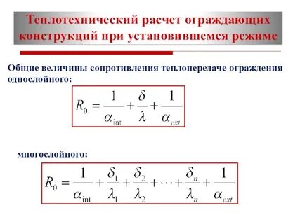 Примеры расчетов ограждающих конструкций