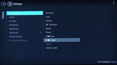 Настройка изображения телевизора philips