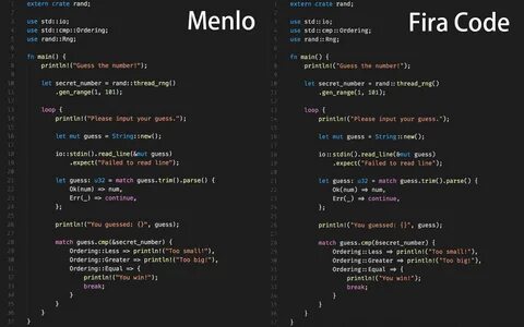 Coding fonts