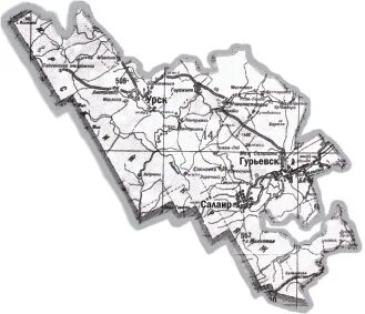 Карта гурьевск кемеровская