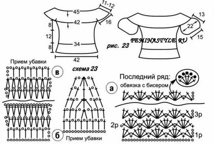 Вязание крючком рукава схема. Рукав фонарик крючком схема. схема вяжем крючком рукав кофты. схема летней кофточки для девочки крючком. вязание крючком свитер для девочки схемы.
