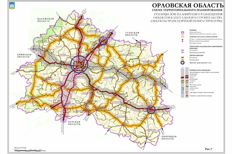 Линия орловская область. Схема территориального планирования Орловской области. Карта автомобильных дорог Орловской области. Схема транспортной инфраструктуры Орловской области.