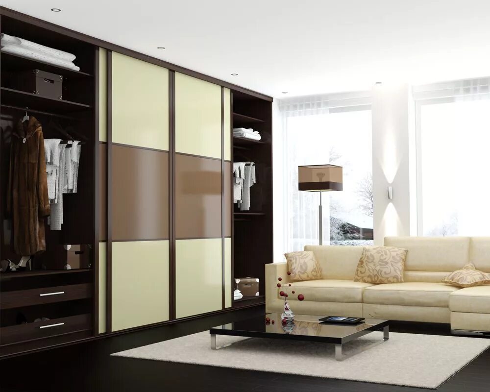 SEGMENTA NEW Mirrored glass wardrobe by MisuraEmme Wardrobe door designs, Slidin