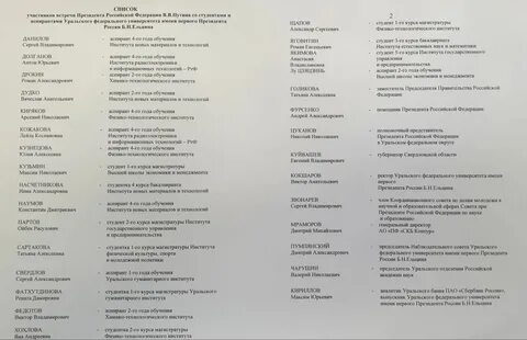 Список встреч