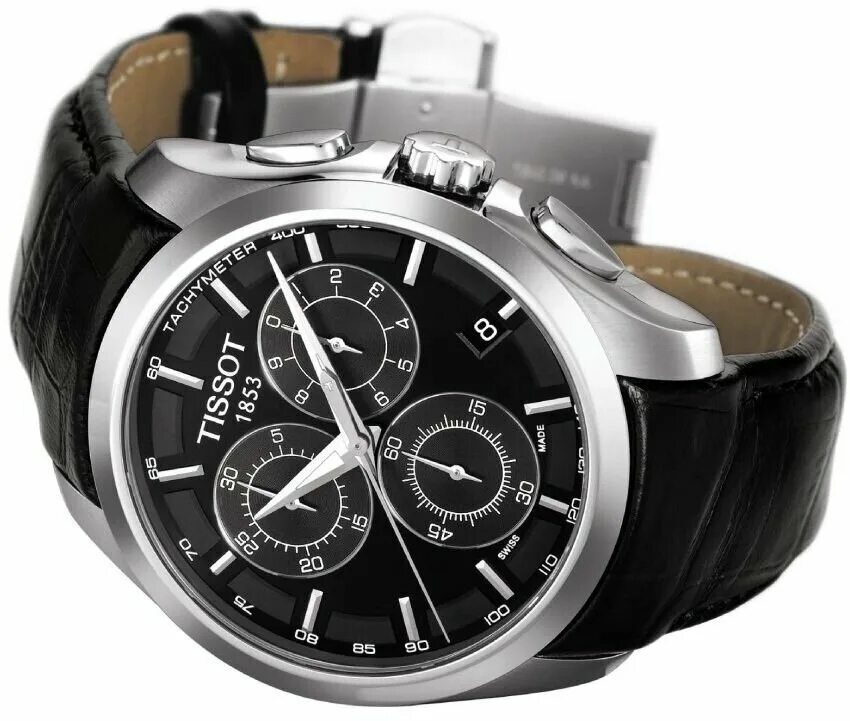 Часы наручные тиссот мужские 1853. 00. 051. Tissot couturier automatic chronograph. Реплика часов тиссот мужские.