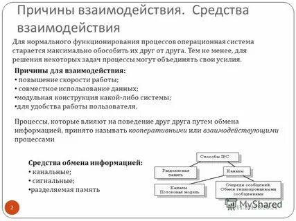 Необходимость взаимодействия