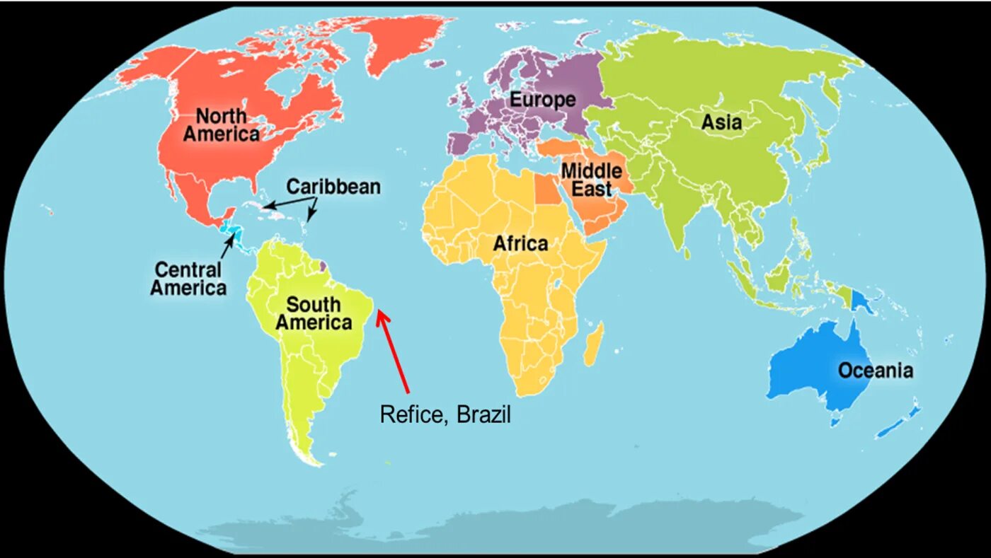 Middle asia. Карта Европы Америки и Азии. World Regions Map.