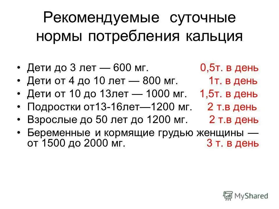 Какая суточная норма кальция. Норма потребления кальция. Норма потребления кальция у детей.