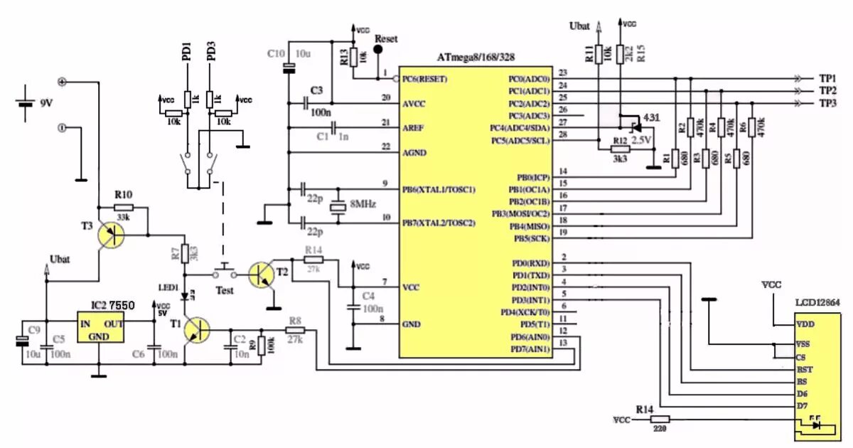 Atmega328p тестер. Gm328a транзистор тестер схема. транзистор тестер lcr-t4 схема. lcr t4 tester схема. tc1 тестер схема.