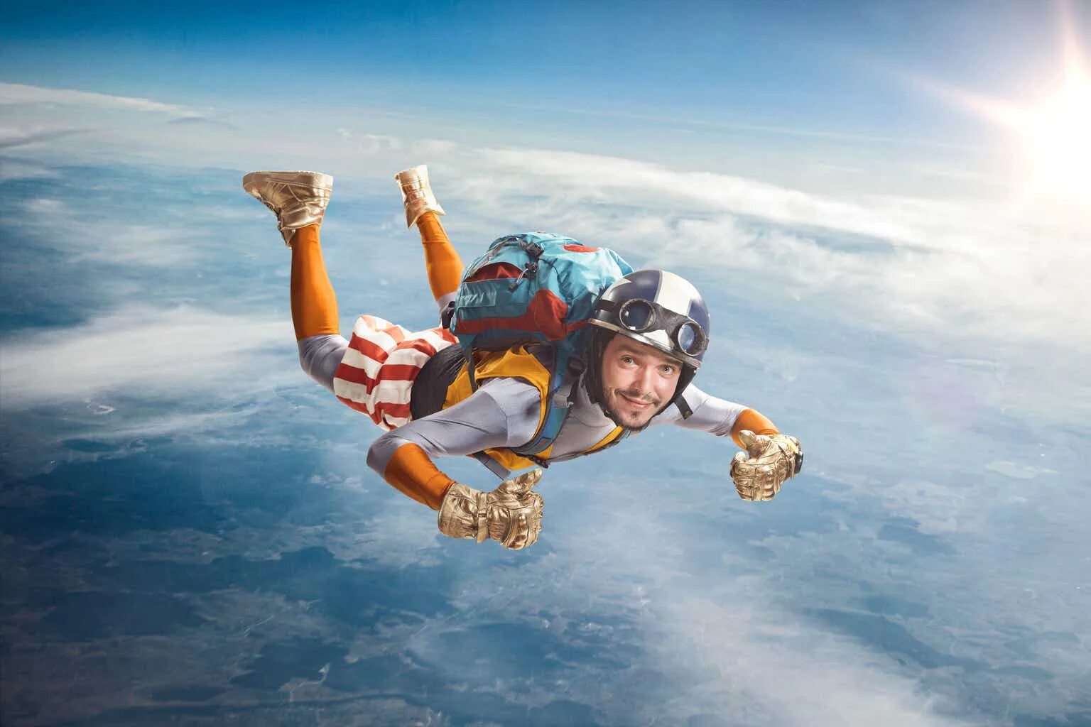 Falling through the air