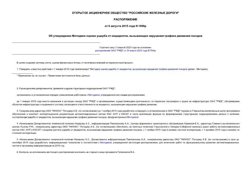 приказ об утверждении методики оценки