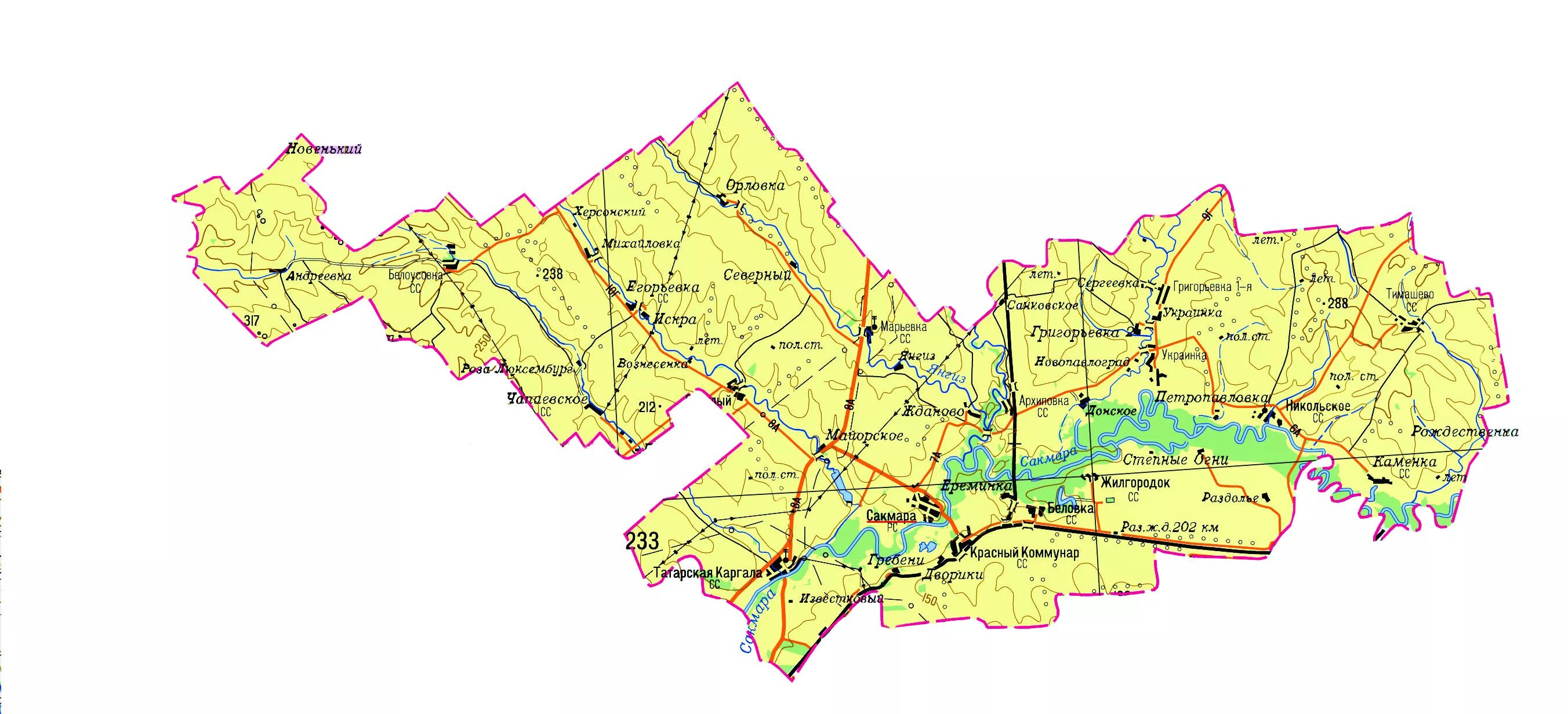 Сакмара оренбургская область на карте. Карта Сакмарского района Оренбургской области. Карта Сакмарского района Оренбургской. Села Сакмарского района Оренбургской области. Карта Сакмарского района Оренбургской области подробная.