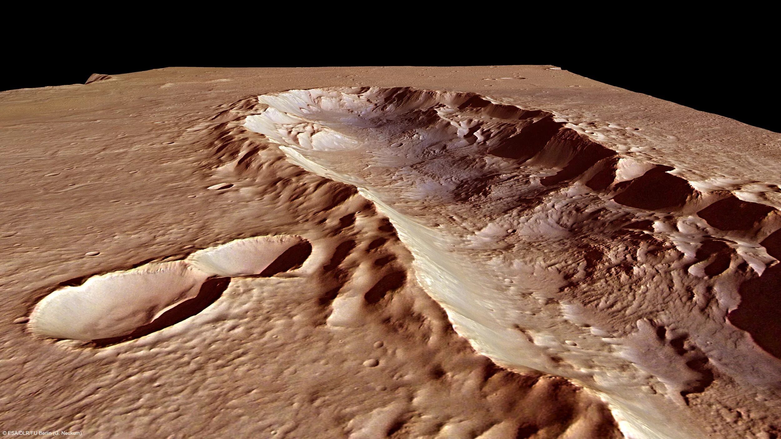 Рельеф планеты Марс. Ударный кратер на Марсе. Марс, Планета кратеры.