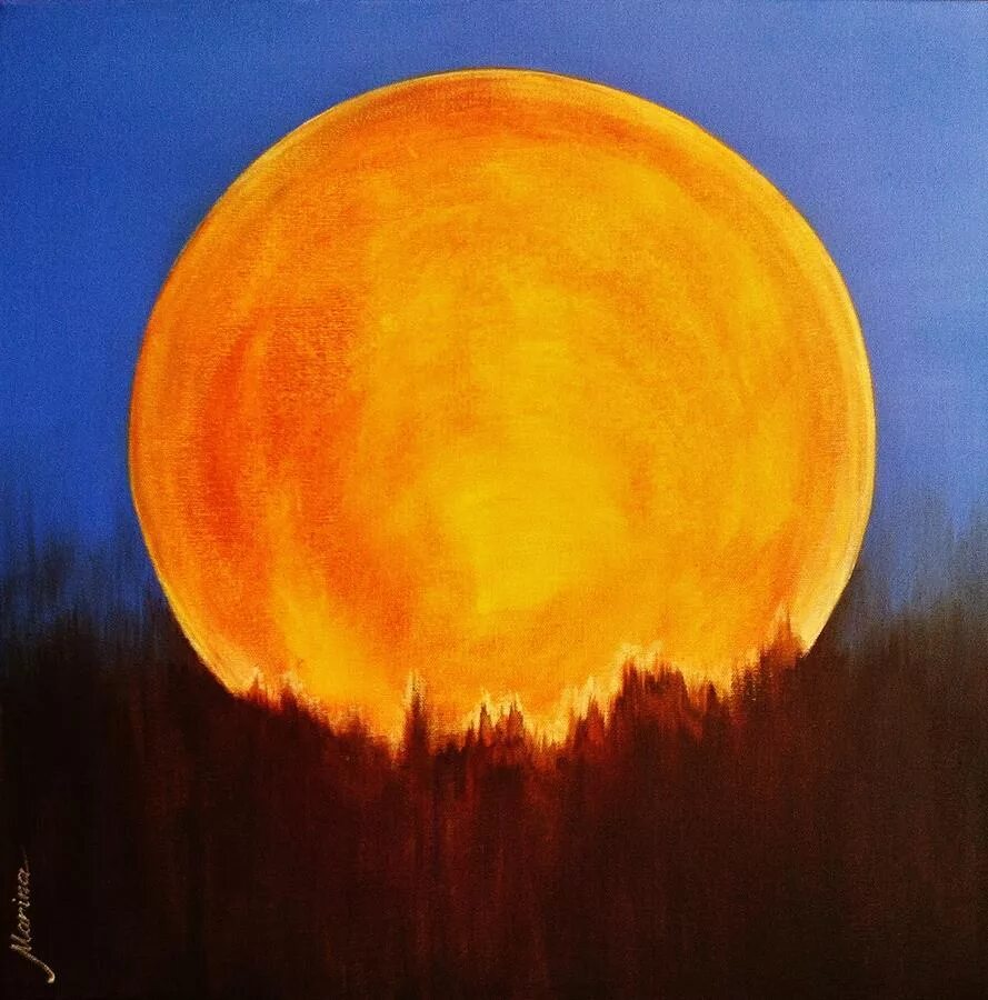 Оранжевая Луна. Желтая Луна. Оранжевая Луна на небе. Луна желто оранжевая.