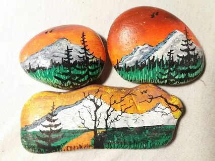 Нарисовать камень красками