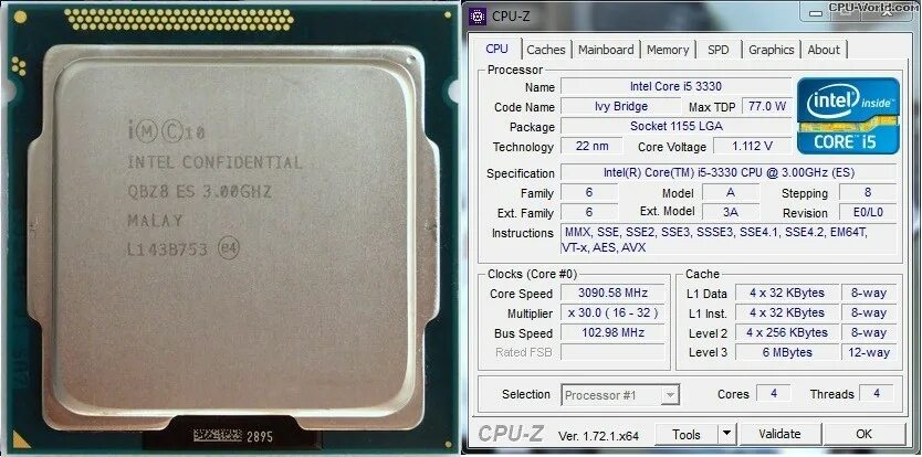 Intel core i5 3330 3.00