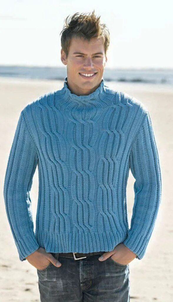 Мастер класс мужского свитера. Мужской свитер. Вязаный свитер мужской. Джемпер мужской. Мужской свитер резинкой.