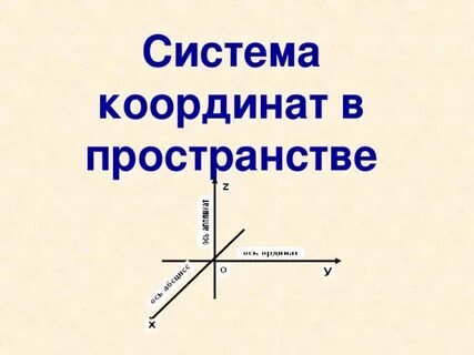 Координаты в пространстве 11