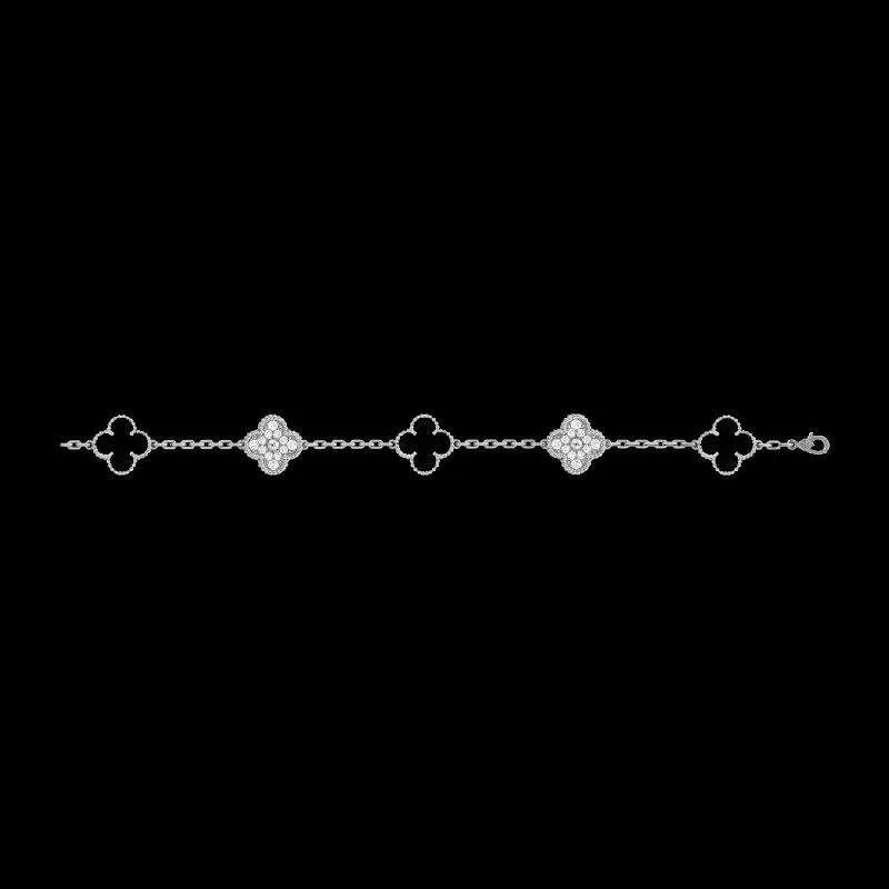 браслет vintage alhambra 5 мотивов