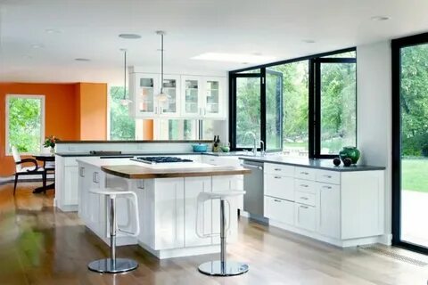 The kitchen is big