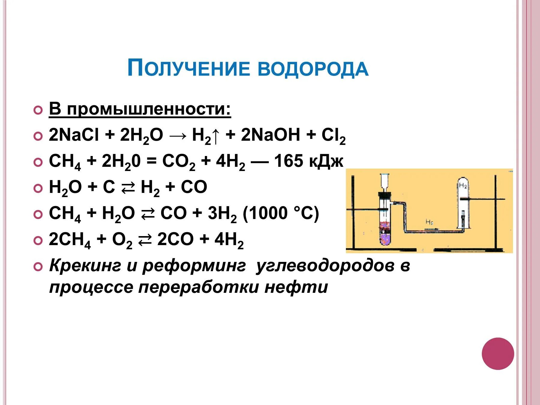 Какую роль выполняет водород в данной реакции. Какую роль выполняет водород в данной реакции