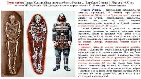 Захоронение детей подростков из стоянки сунгирь сообщение