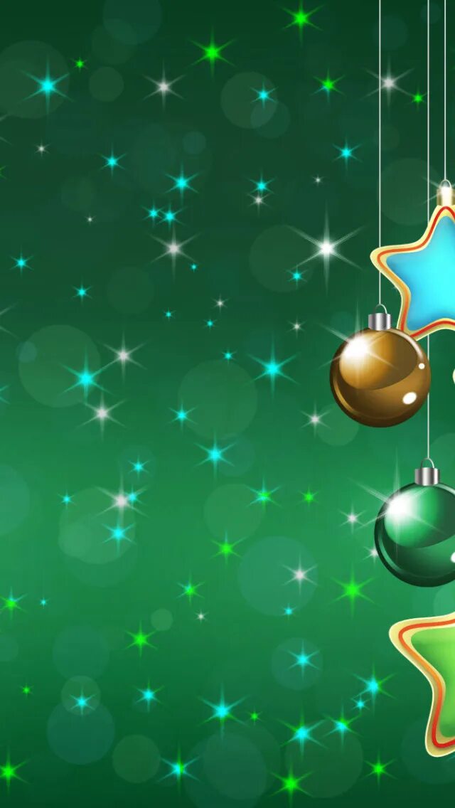 Christmas Tree Swirl праздничная заставка на мобильный телефон Андроид размером 