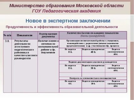 Результаты профессиональной деятельности педагогического работника