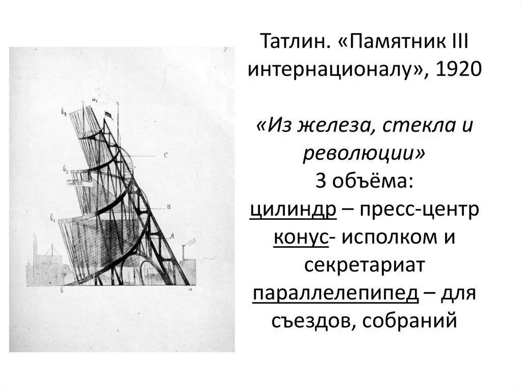 Памятник интернационалу. Татлин башня 3 Интернационала. Татлин памятник III Интернационала. "Памятника III Интернационалу" Владимира Татлина.