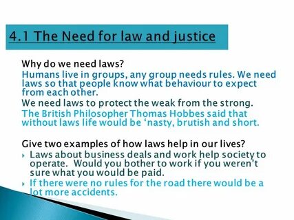 Why do we have laws