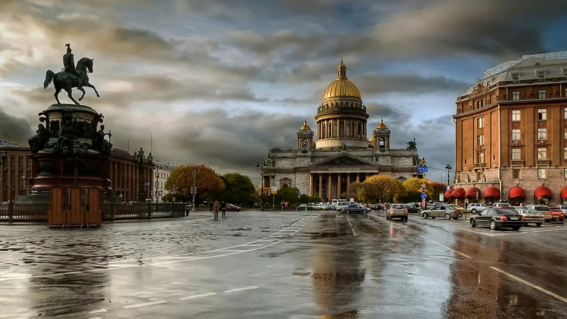 Форека петербург 10 дней. Питер Исаакиевский собор пасмурно. Санкт-Петербург Исаакиевский собор осень. Исаакиевский собор в Санкт-Петербурге 1920 1080. Исаакиевская площадь собор.