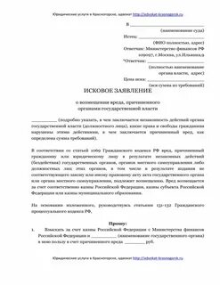 Формы искового заявления в арбитражном процессе