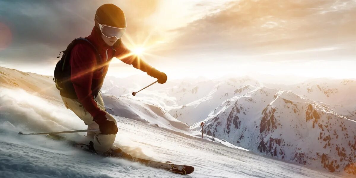 I am skiing now