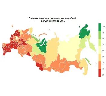 Средней по региону