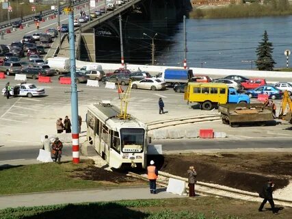Нижний новгород трамвай на мосту