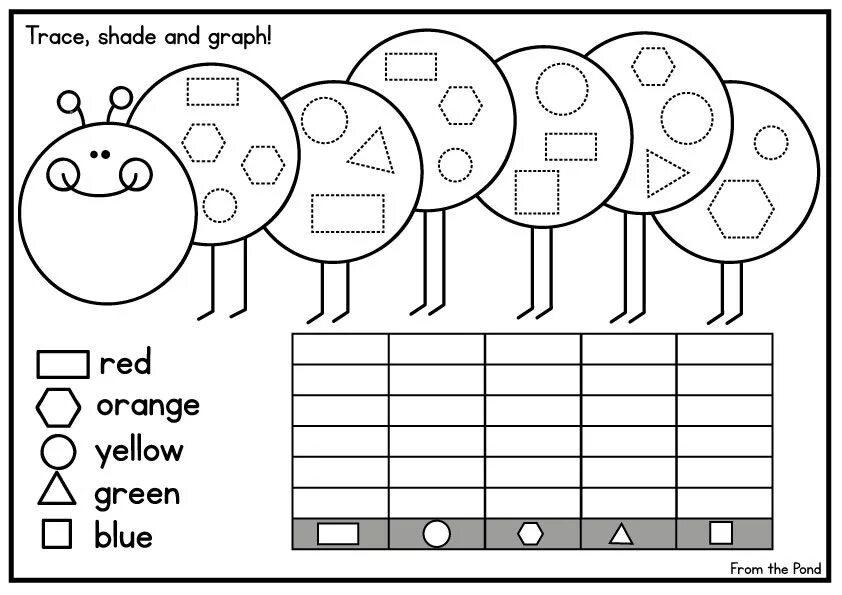 Find and trace. Worksheets. worksheets for kids. shapes and colours worksheets. shapes worksheets.