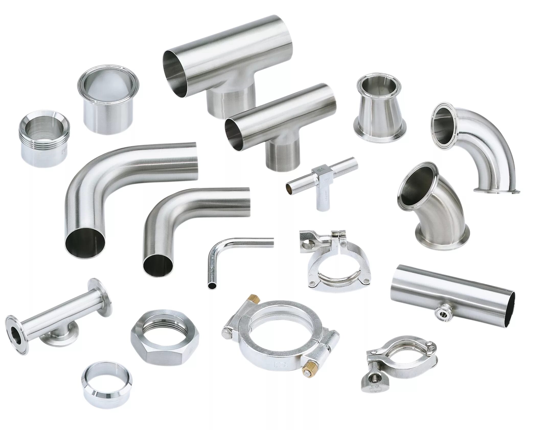 Фитинги для стальной трубы / Steel Pipe Fittings. Stainless Steel Pipe Fittings. Фитинги "арматура" AISI 316 полипропилен. Фитинги для оцинкованных труб тройник 28х28х22.