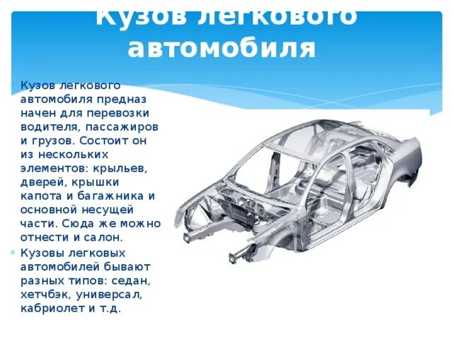 Что значит кузов автомобиля. Конструкция кузова автомобиля. составные части кузова автомобиля. несущие элементы кузова. кузов легкового автомобиля.