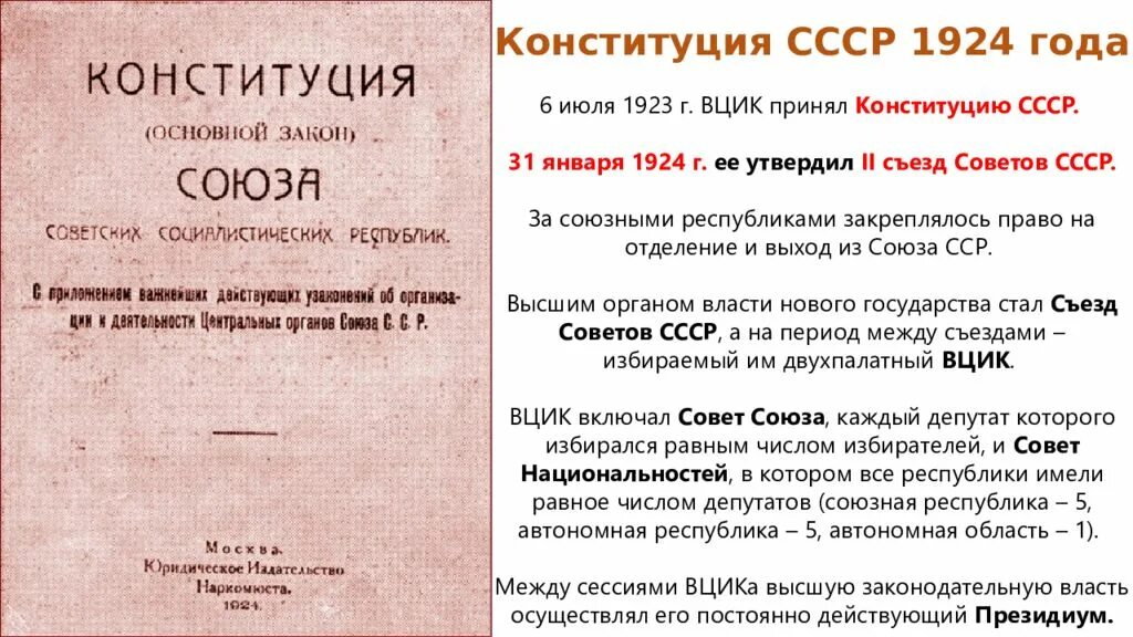 Конституция 1924 текст