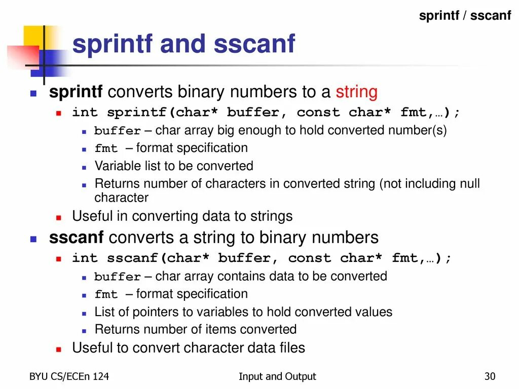 Sprintf. Функция sscanf. Sprintf в си. Функция sprintf.