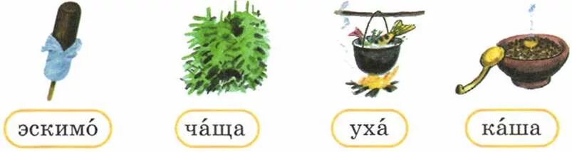 Эскимо чаща уха каша. В каких словах спрятались названия согласных букв. Предложение со словом каша уха. Составить предложение со словом эскимо.