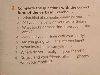 Write your answers to the questions