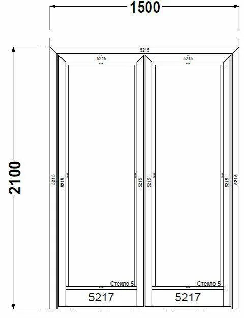Размеры распашных дверей